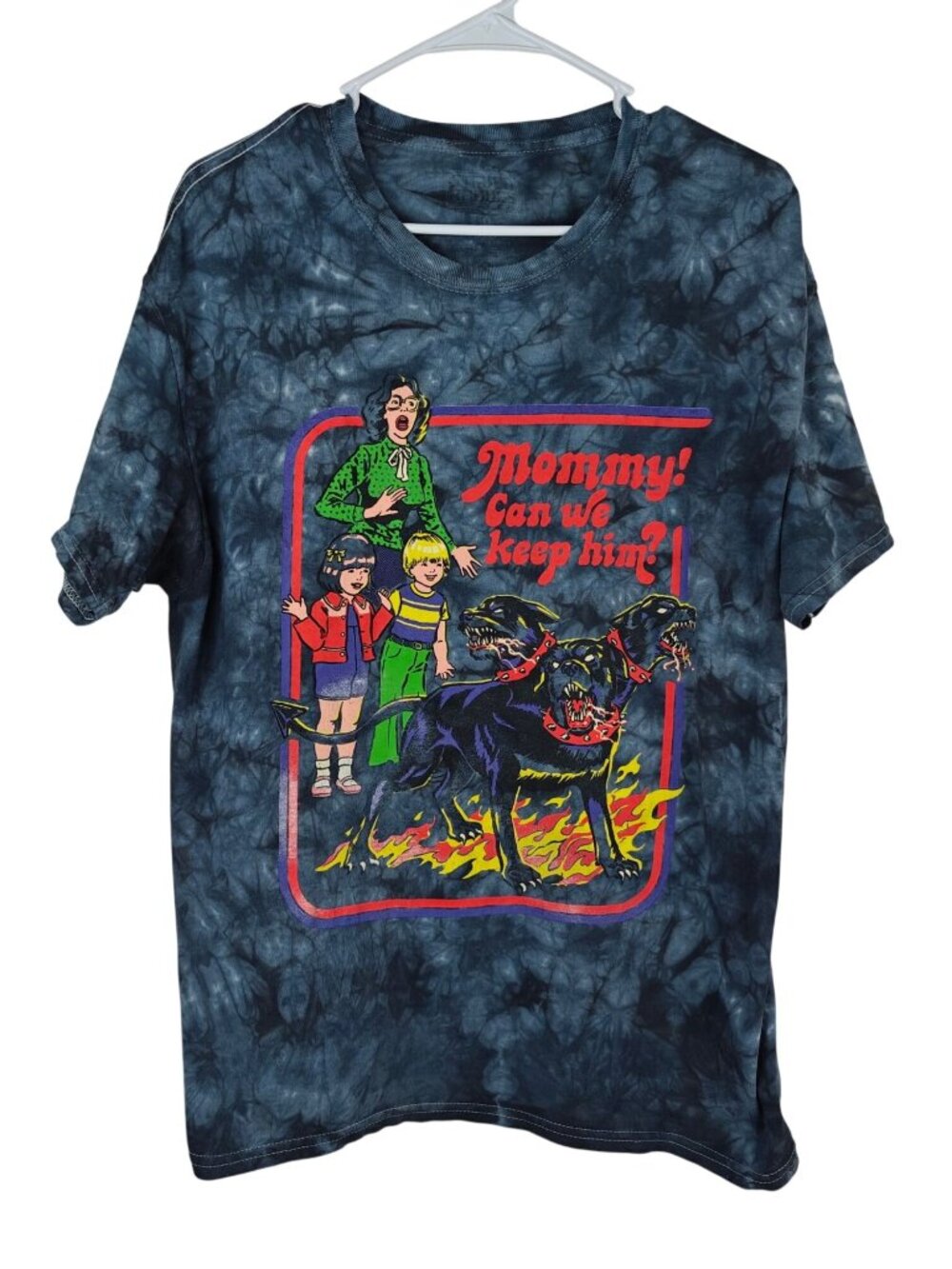 Mommy, Can We Keep Him? Hellhounds Graphic T-Shirt Size L Steve Rhodes